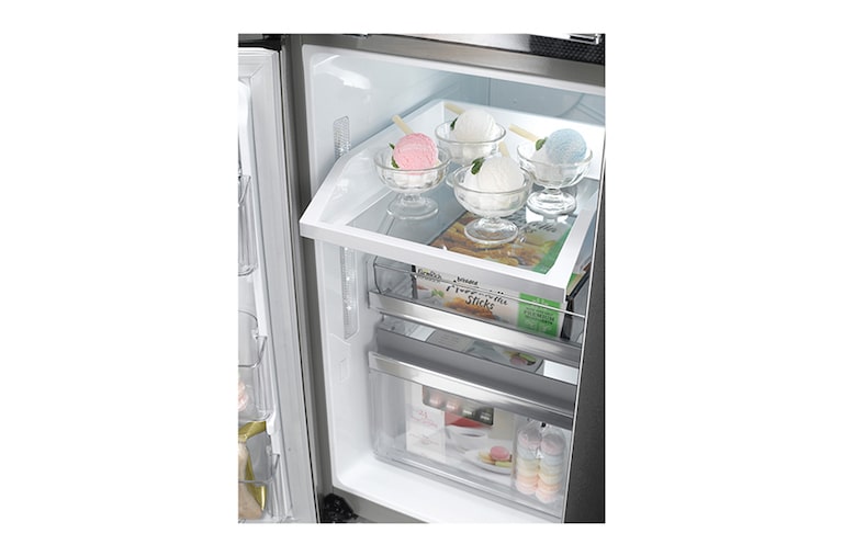 LG 712L French Door Fridge with Anti-fingerprint Brushed Finish, GF-5L712PL